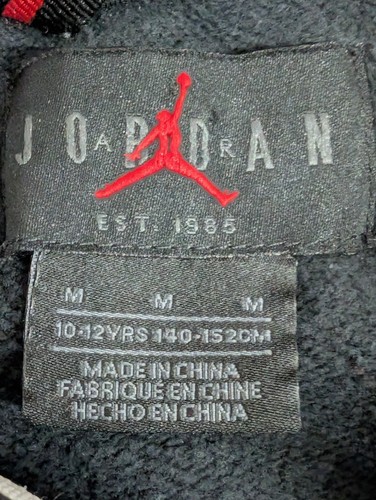 Jordan Paris Saint Germain Black Fleece Hoodie 956617-023 Size Youth 10-12 Med - Picture 5 of 6