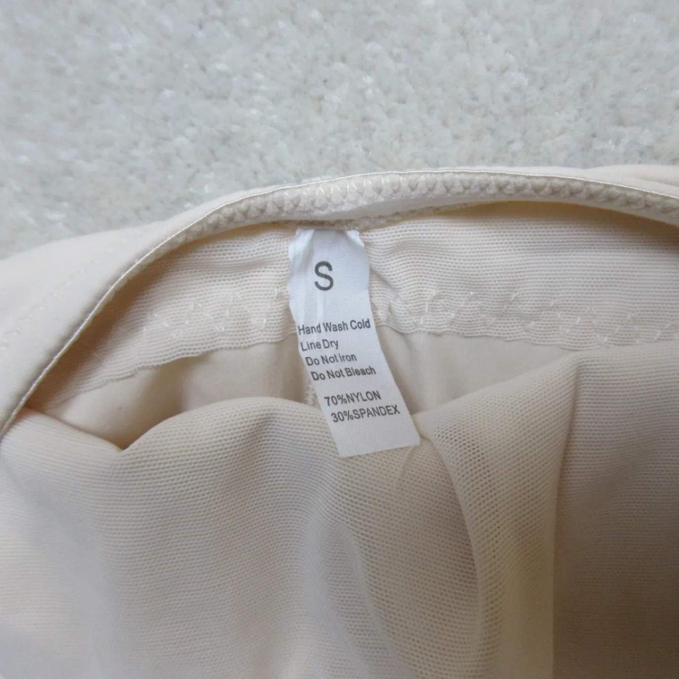 Slimers Women's Shapewear Bodysuit Size S Beige Adjustable Straps New