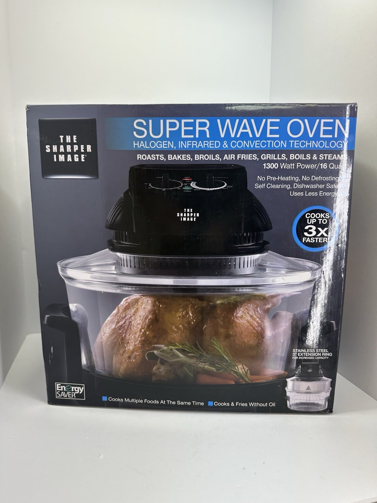 Super Wave Oven The Sharper Image 1300 Watt 16Qt. Infrared Convection NEW OB