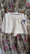 Universal Thread Women's High-Rise Pull-On Shorts Cream Size Large