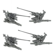 BMC WW2 German Flak 37 Artillery - 4pc 1:32 Accessories for Plastic Army Men