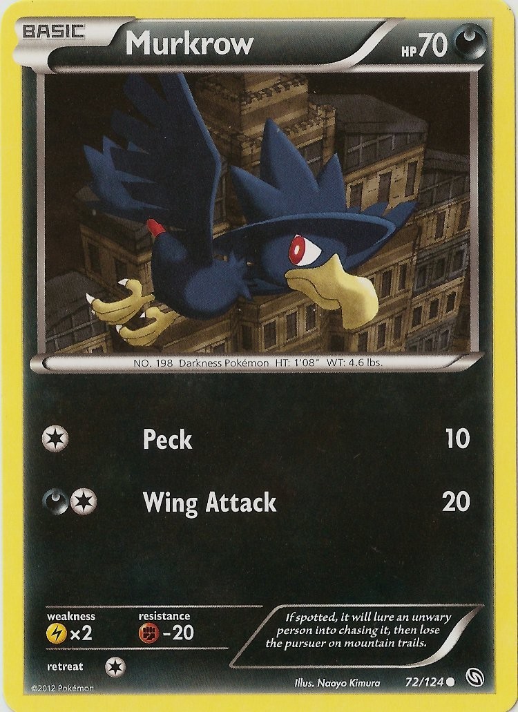 Murkrow - 72/124 - Common Lightly Played Dragons Exalted