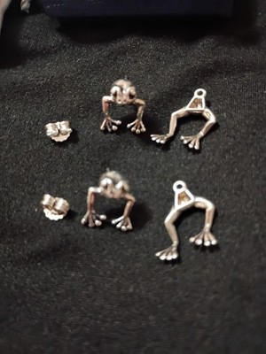 SilverShake Sterling silver Frog Earrings