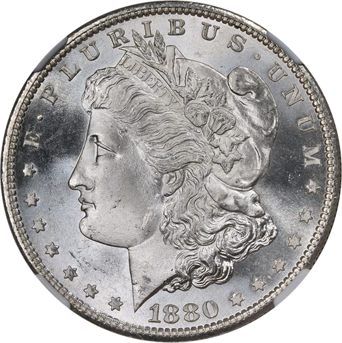1880-S Morgan Silver Dollar NGC MS65+ Blazing White Gem Superb Eye Appeal