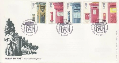 GB Stamps First Day Cover 150th Anniv of First Pillar Box, mail, letter SHS 2002