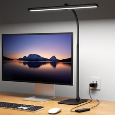 Desk Lamps for Home Office, Tall Desk Light with Base, Flexible Gosseneck Adj...