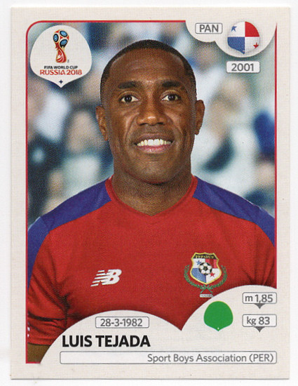 #550 Luis Tejada Panama Panini FIFA World Cup Russia 2018 Sticker