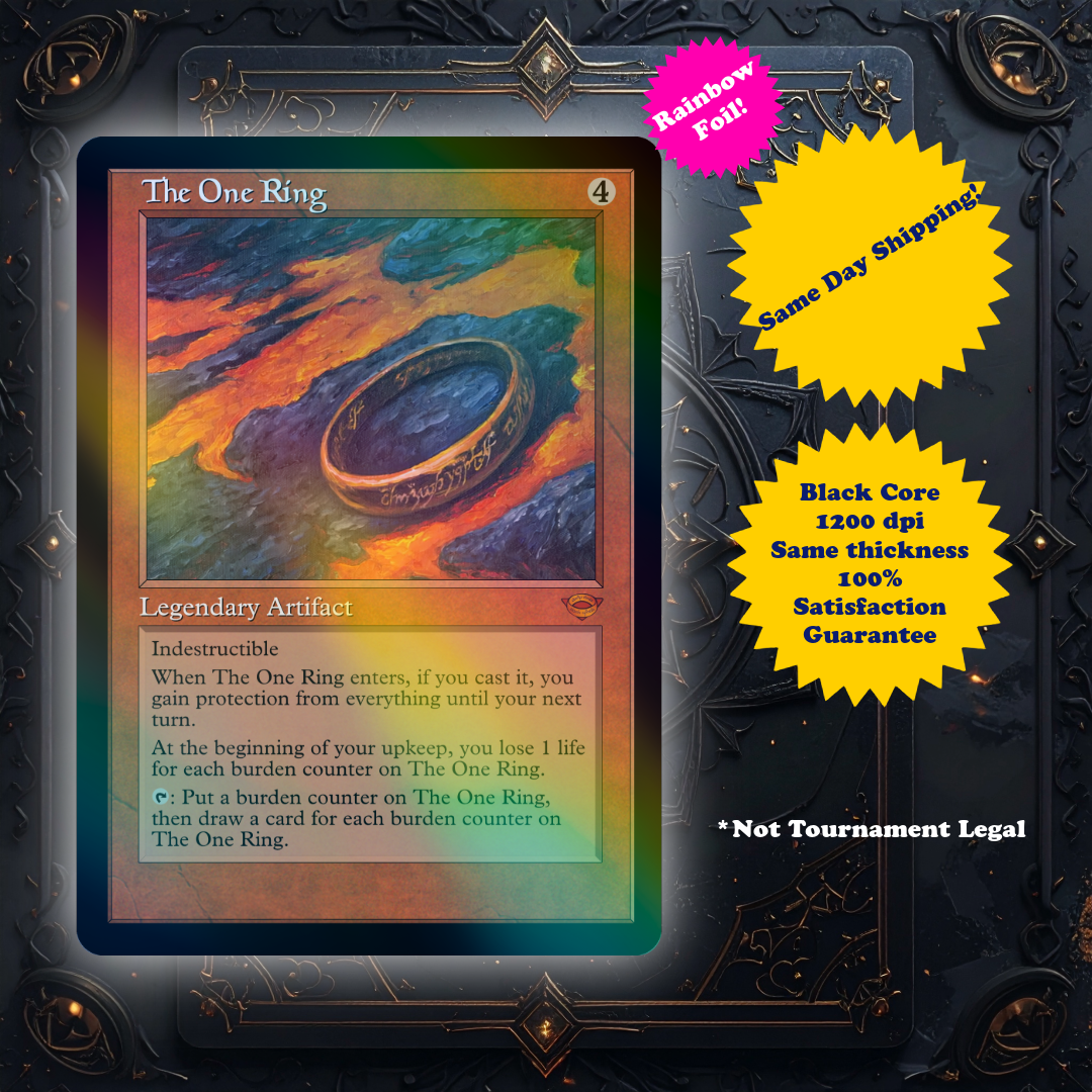 The One Ring Retro Frame - Foil Playtest card for Magic: the