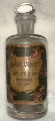 Antique Perfume Bottle Monad Violet Colgate & Co Perfumers 1800s New York Glass