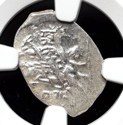 RUSSIA. Boris Godunov, 1598-1605, Silver Kopek, NGC MS UNC Details
