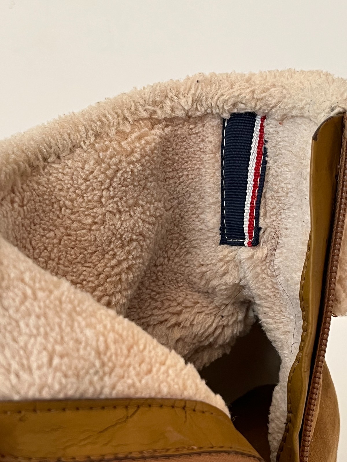 Tommy Hilfiger Soffia 2 Wedge Suede Leather Faux Fur Ankle Boots Women's Size 6M thumbnail 15