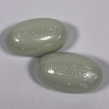2 NEW Bvlgari Eau Parfumee au The Vert Scented Soap Bars 75g 2.6oz Egg Shape