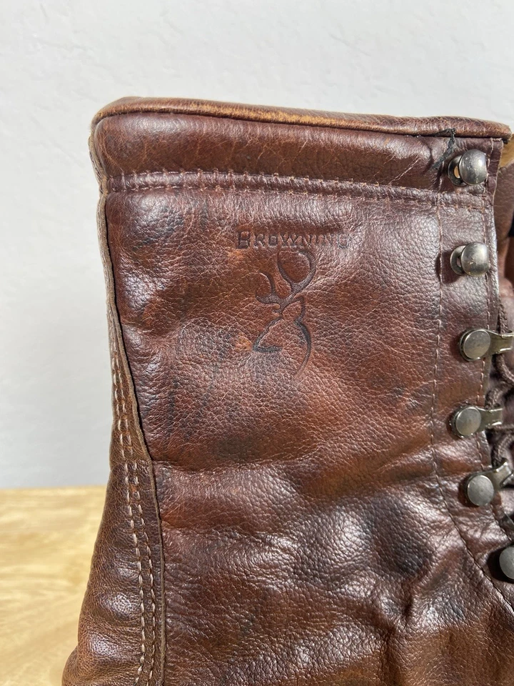 Browning Hunting Boots 10” Kangaroo Leather Men Sz 11.5 Vibram Insulated 10102 - Image 2 of 4