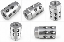 1/2x28 TPI Thread Muzzle Brake Compensator Anodized Silver Color For 9mm