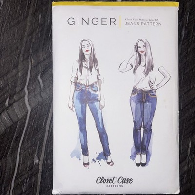 Closet Core Patterns Ginger Jeans Sewing Pattern Women 0-20 Skinny New Uncut