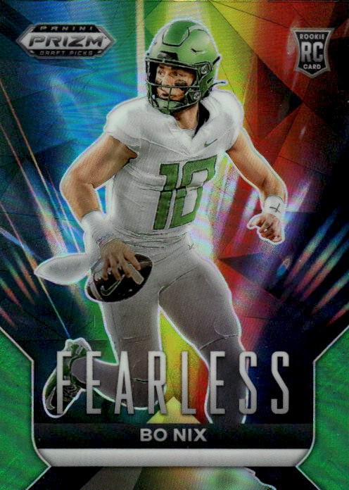 2024 Panini Prizm Draft Picks Bo NIx #F-BN Fearless Green Oregon Ducks 27B