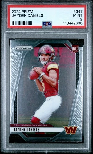 🔥💎📈 2024 Prizm Jayden Daniels RC PSA 9 Commanders