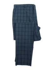 Hugo Boss Men's Plaid Extra Slim Fit Suit Pants 38R, Medium, Blue 