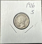 1916 S Mercury Dime XF Details