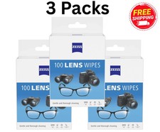 ZEISS Gentle and Thorough Cleaning Eyeglass Lens Cleaner Wipes, 100 Count 3 PACK