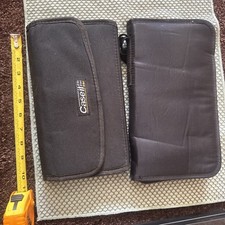 Case-IT DJ CD Holder Black Nylon Fold  Zippered Carrying Case w/Handle 2 Kinds