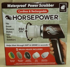 Horsepower Waterproof Power Scrubber Cordless & Rechargeable R1-2424 NIB