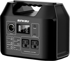 SinKeu Portable Power Station 80000mAh,256Wh LiFePO4 Battery Backup,300W AC Outl