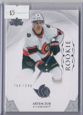 2020-21 Upper Deck The Cup Base Card Rookie Artem Zub RC /249 Ottawa Senators