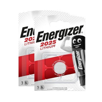 2x Energizer CR 2025 CR2025 3V Batterie Lithium Knopfzelle DL2025 Blister 170mAh