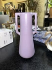 Vintage Haeger USA #1871 “Adam” Art Deco Double Handle Vase Purple Lilac Matte