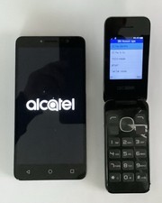 2 Vintage ALCATEL Handys: 9008x A3 XL und 2051x Klapphandy