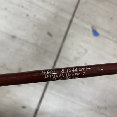 Vintage Fenwick FF 807, 8 Ft (2 pc) Fly Fishing Rod, Fly Line No.7