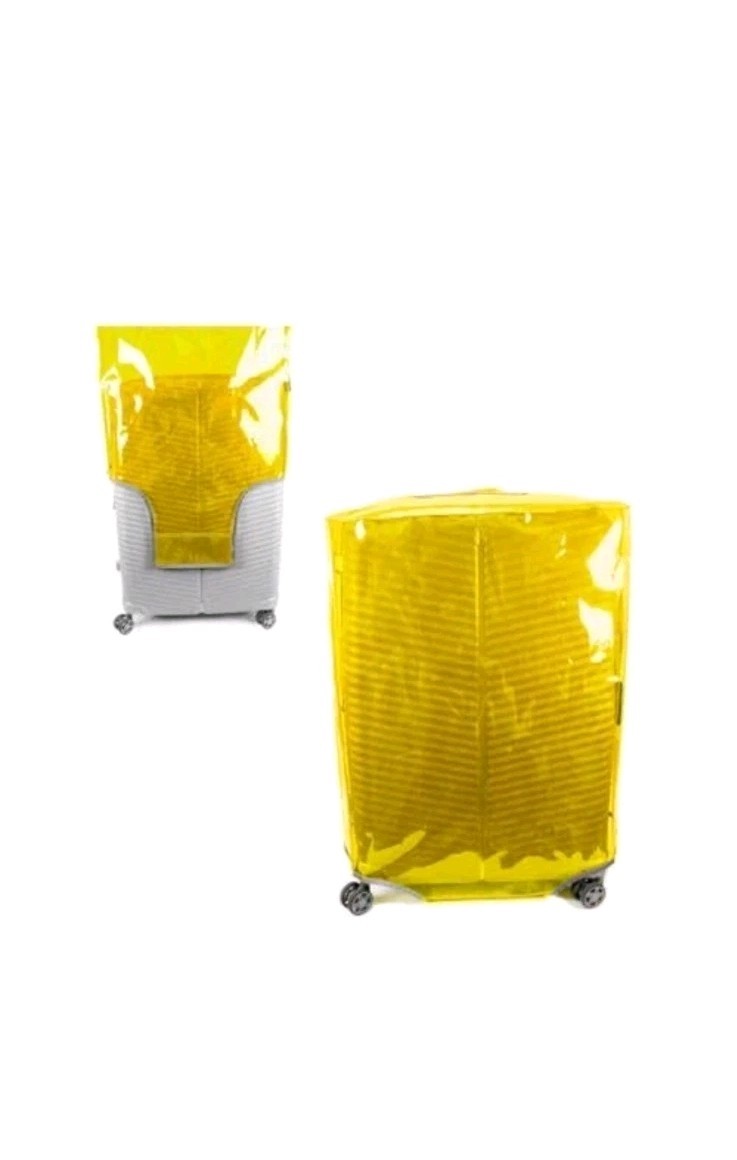 24 Inch Yellow Suitcase Luggage Protector Case Clear PVC Wit