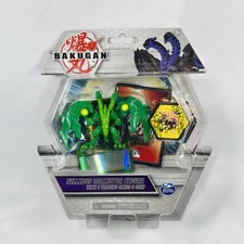 Bakugan NILLIOUS Collector figure with 2 Trading Cards & Coins - Green