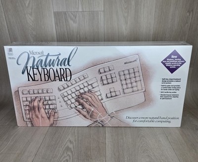 VTG 1994 Microsoft Natural Keyboard Ergonomic Windows NEW FACTORY SHRINKWRAPPED