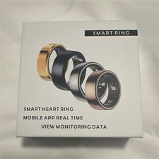 Smart Stainless Steel Activity Tracker Ring, Heart Rate Monitor, Silver Size 10
