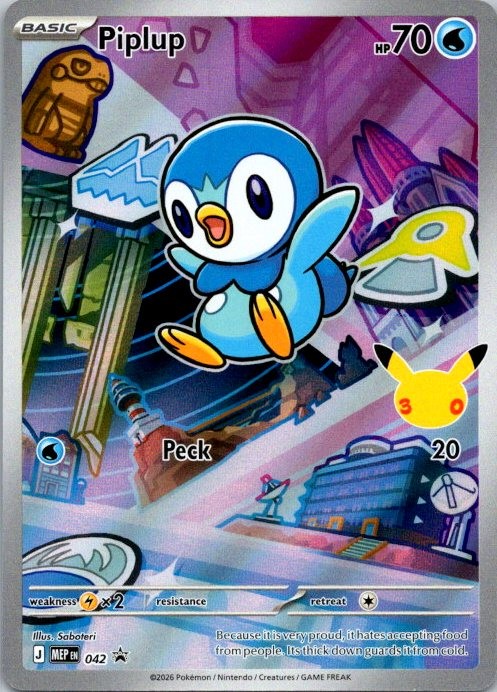 Piplup Holo Promo ME: Mega Evolution Promo 042 NM(SKU 1)