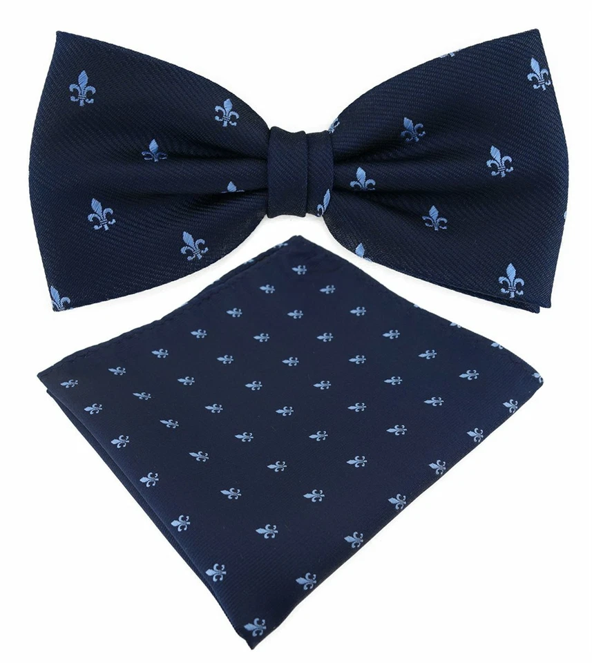 TigerTie Designer Fliege mit Lilien gemustert + Einstecktuch + Box - Bild 1 von 1