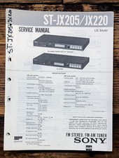 Sony ST-JX205 ST-JX220 Tuner Service Manual Original 