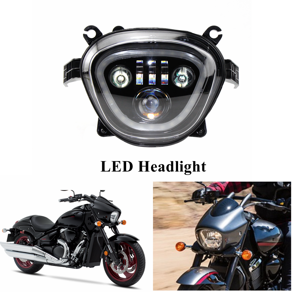 ＜ハンドメイド＞　BSA中古 バイクエンブレムスタンド　フルカラーLED照明 Front Fairing LED Headlight Low beam Lamp For 2006-22 Suzuki