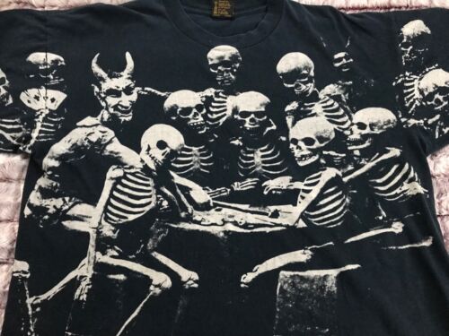 Rolling Stones Voodoo Skeleton Lounge Brockum XL T Shirt 1994/95 World Tour - Picture 2 of 5