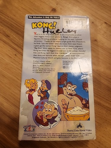 Alvin and the Chipmunks Go to the Movies - Kong (VHS, 1992) - Picture 2 of 3