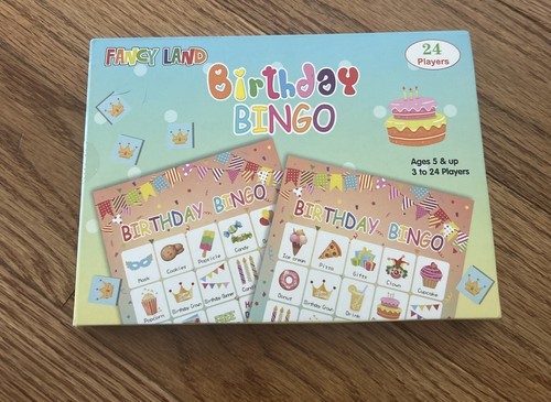 Birthday Bingo Game 24 Players For Kids Party Game Supplies Unopened - Picture 2 of 7