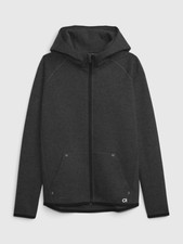 Kids Gap Boy's Hoodie Jacket L 10 Husky Long Sleeve Gray Charcoal Full Zip  New