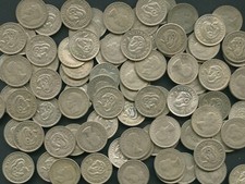 500 Grams of Post 1946 Shilling Silver coins. 50% Silver. Over 85 coins. 18.00 per troy oz