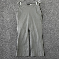 Eileen Fisher Women s Size 4 Gray Straight Leg Cropped Cotton Pants