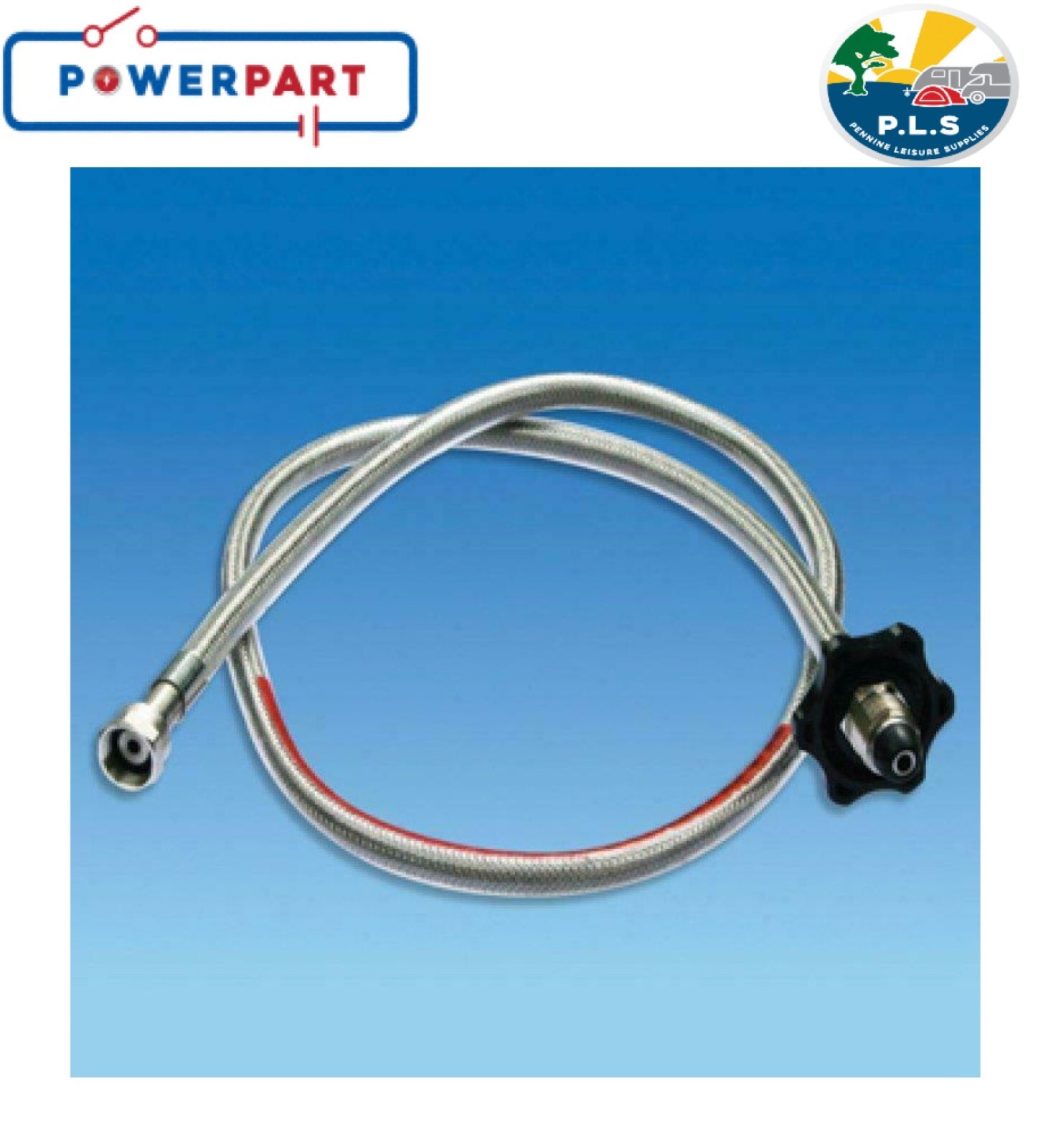PLS Propane Gas Pigtail 450mm S/S Hose Pipe Calor Gas Changeover Camper-SS450PRO - Image 2