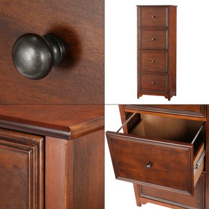 Oxford Chestnut 53 5 In File Cabinet Office Home Storage Wood Drawer Hardwood 638908206554 Ebay