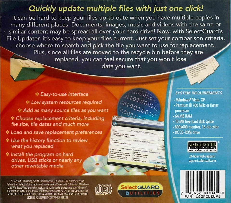 SelectGuard File Updater * PC Windows 10 / 8 / 7 / Vista / XP * New & Sealed - Image 2 of 2