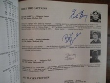 ALEX  ROTSKO/STERLING  INZAR Signed American International 1985 Football Program
